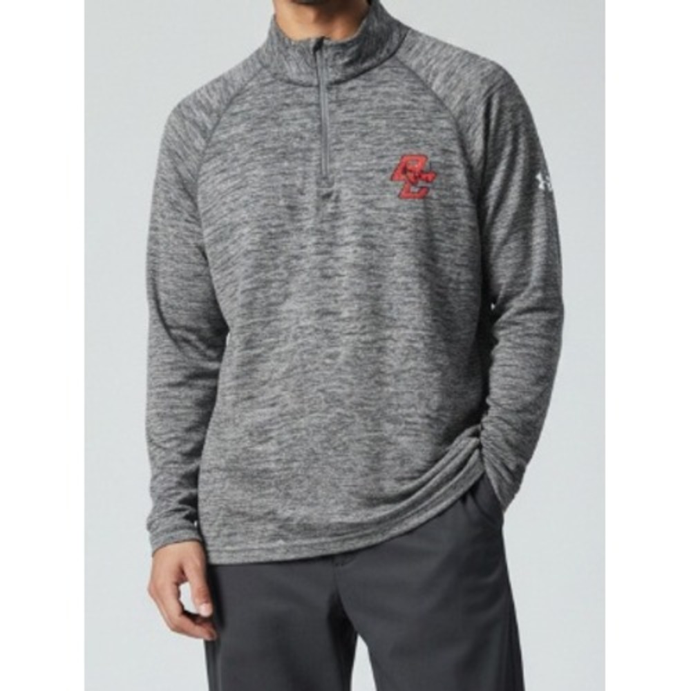 Under Armour Boston College Eagles HeatGear 1/4 Zip Pullover Mens M Gray Active